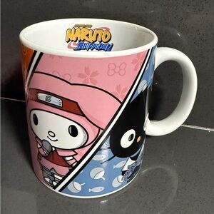 Naruto Shippuden x Hello Kitty Coffee Mug Cup Bold 5.5 x 4" Kawaii Anime Gaming